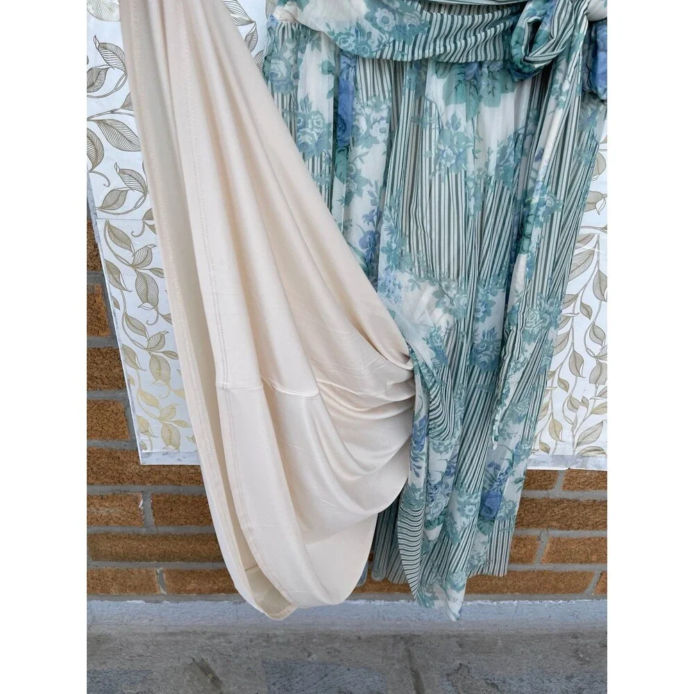 Abercrombie & Fitch Floral Maxi Dress M Coquette Cottagecore Knit Sleeveless